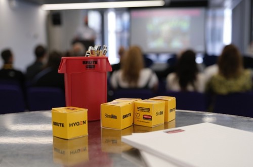 Mini BRUTE bin being used as a pencil pot