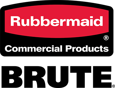 Rubbermaid Commercial Products logo with red oval background.
