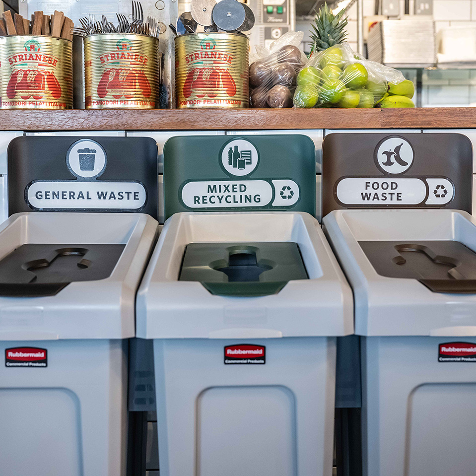 Slim Jim Recycling Station in a hospitality environment 