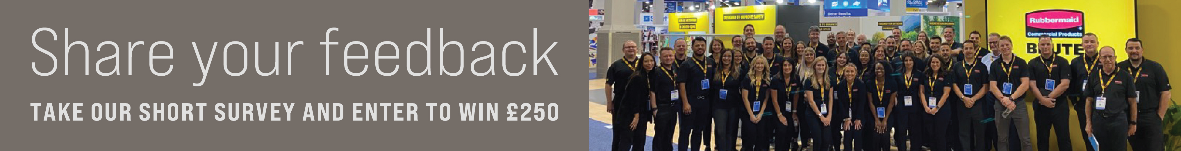 We value your feedback banner