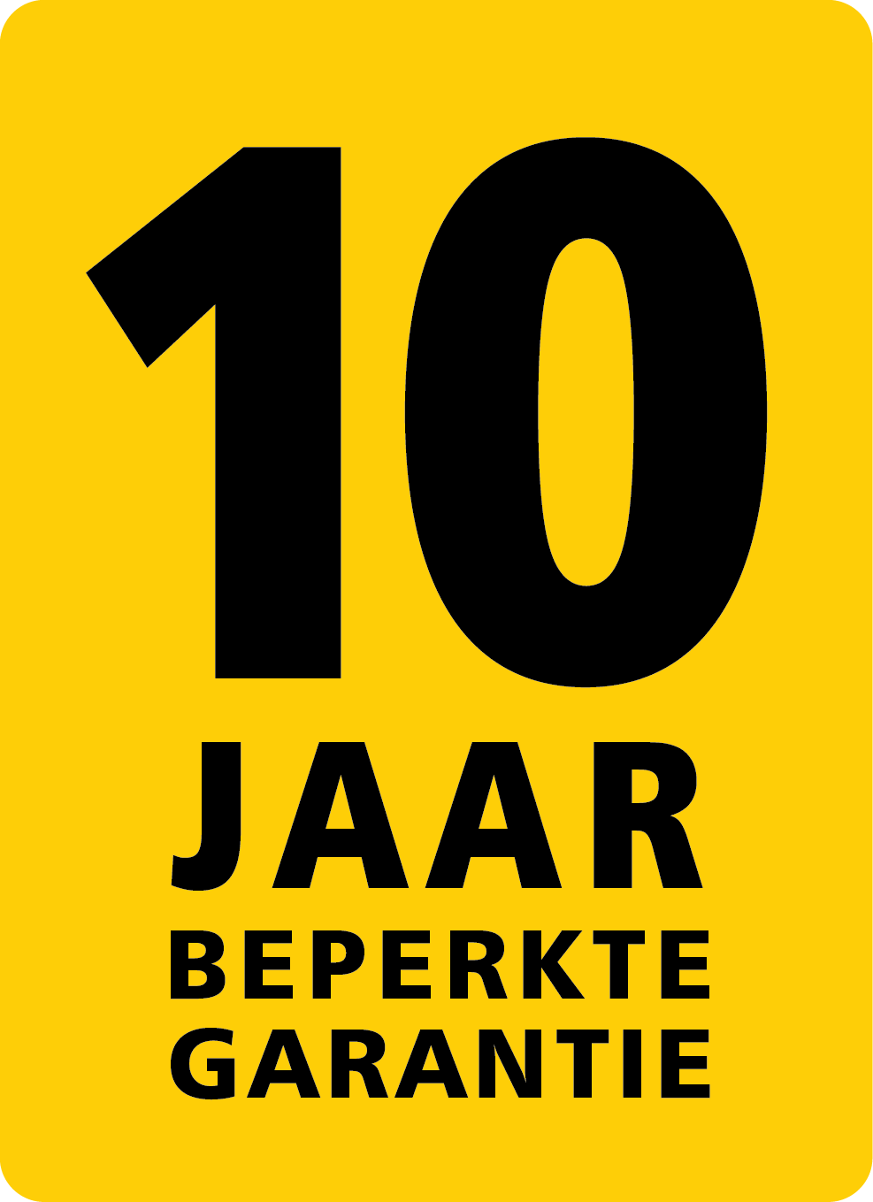 10 jaar beperkte garantie